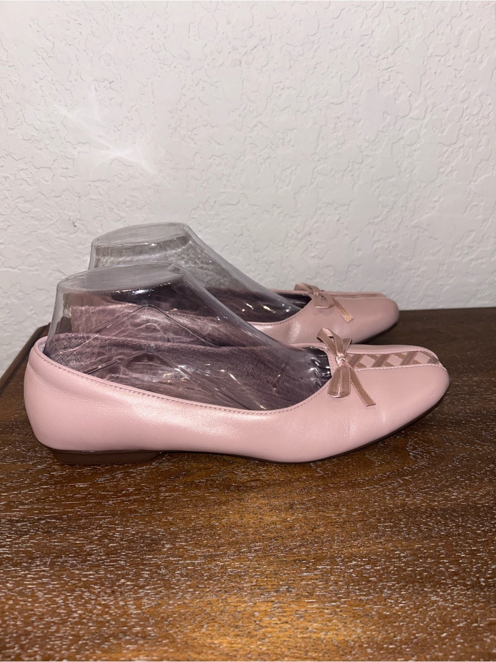 White Mountain Slip on Ballet Ribbon Lace Up Detail Flat Shoes - Picture 3 of 11